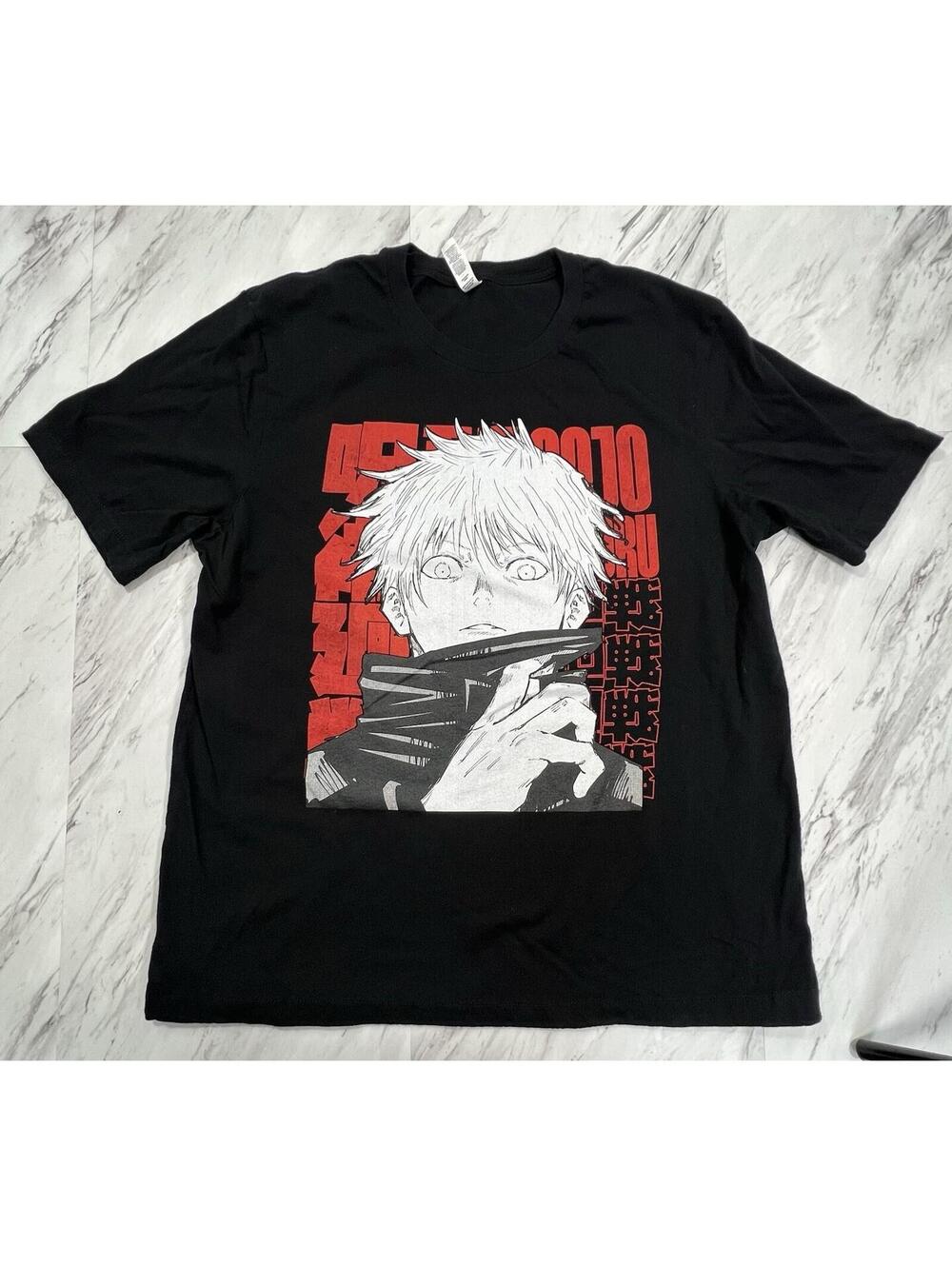 Jujutsu Kaisen Satoru Gojo Anime Graphic Tee Black XL Shirt #13